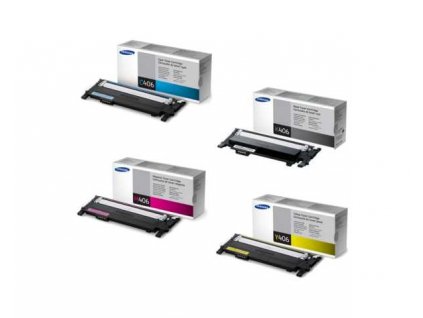 sada originální tonerů Samsung CLT-P406S CMYK (CLT-K406S, CLT-C406S, CLT-M406S, CLT-Y406S) - 4x originální tonery pro tiskárnu