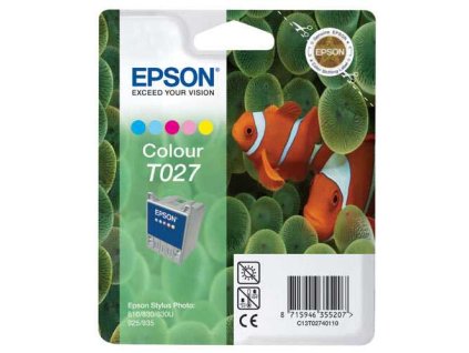 originální Epson T027 (T027401) color cartridge barevná inkoustová originální náplň pro tiskárnu