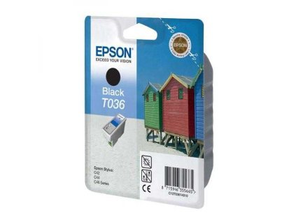 originální Epson T036 (T036140) black cartridge černá inkoustová originální náplň pro tiskárnu