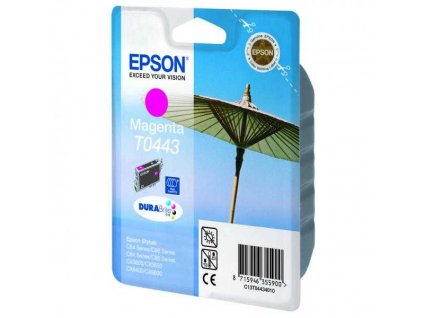 originální Epson T0443 magenta cartridge purpurová červená originální inkoustová náplň pro tiskárnu