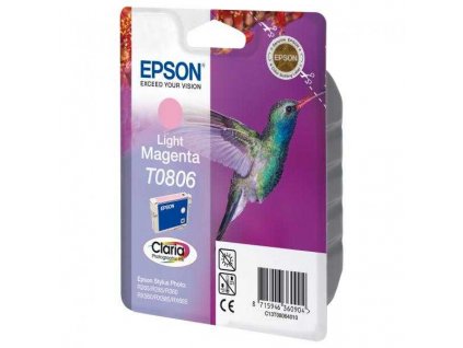 originální Epson T0806 foto magenta cartridge světlá purpurová originální inkoustová náplň pro tiskárnu
