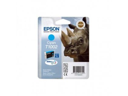 originální Epson T1002 cyan cartridge modrá azurová originální inkoustová náplň pro tiskárnu