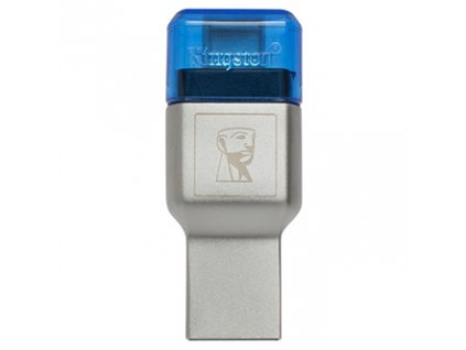 Kingston čtečka USB 3.0 (3.2 Gen 1), MobileLite Duo 3C, microSD, externí, modrá, konektory USB A / USB C