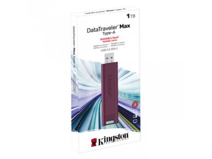 Kingston USB flash disk, USB 3.0, 1TB, DataTraveler Max, vínový, DTMAXA/1TB, USB A