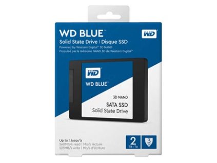 SSD Western Digital 2.5", interní SATA III, 2TB, WD Blue 3D NAND, WDS200T2B0A, 560 MB/s-R, 530 MB/s-W