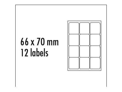 Logo etikety modré  66mm x 70mm  baleno po