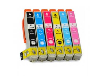 sada Epson T2438 - Epson 24XL multipack (T2431, T2432, T2433, T2434, T2435, T2436) kompatibilní cartridge, inkoust do tiskárny