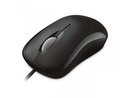 Microsoft Myš Basic Optical Mouse, 800DPI, optická, 3tl., drátová USB, černá, klasická
