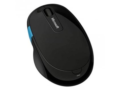 Microsoft Myš Sculpt Comfort Mouse, 4000DPI, 2.4 [GHz], optická, 6tl., bezdrátová, černá, 2 ks AA, klasická, BlueTrack