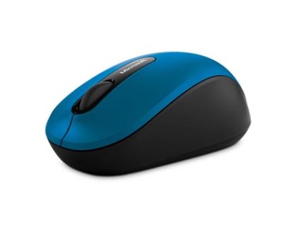 Microsoft Myš Bluetooth Mobile Mouse 3600, 1000DPI, Bluetooth, optická, 3tl., bezdrátová, modrá, 1 ks AA, klasická, BlueTrack