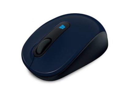 Microsoft Myš Sculpt Mobile Mouse, 1000DPI, 2.4 [GHz], laserová, 3tl., bezdrátová, modrá, 1 ks AA, klasická, Nano Transceiver v1.0
