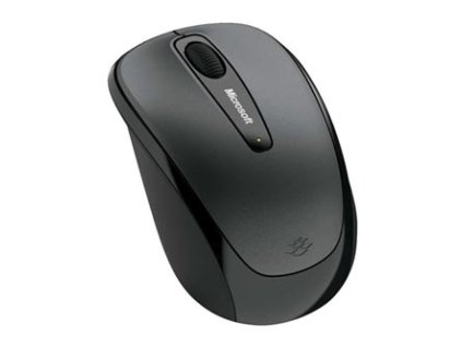 Microsoft Myš Mobile Mouse 3500, 1000DPI, 2.4 [GHz], optická, 3tl., bezdrátová, šedá, 1 ks AA, klasická, Microsoft Nano Transceive