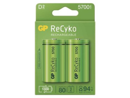 GP  Nabíjecí baterie  velký monočlánek, D  2-pack