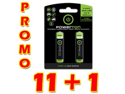 Powerton  Nabíjecí baterie  AAA  12x2-pack