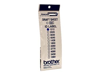 Štítky pro razítka Brother  ID1212  12x12mm  12ks  s průhlednou krytkou