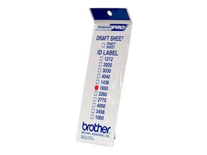 Štítky pro razítka Brother  ID1850  18x50mm  12ks  s průhlednou krytkou