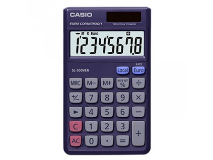 Casio Kalkulačka SL 300 VER, černá, kapesní, osmimístná
