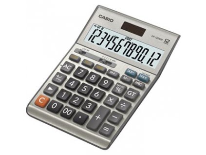 Casio Kalkulačka DF 120 B MS, stříbrná, stolní, dvanáctimístná, vodotěsná