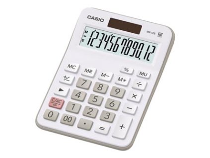 Casio Kalkulačka MX 12 B WE  bílo-šedá