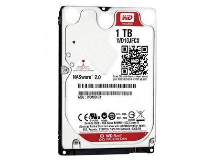 Pevný disk NAS, Western Digital, 2.5&quot;, 1000GB, 1TB, WD Red, SATA III, IntelliPower, WD10JFCX