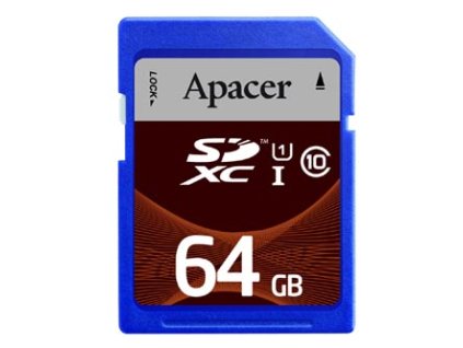 318072 apacer pametova karta secure digital card 64gb sdxc ap64gsdxc10u1 r uhs i u1 class 10