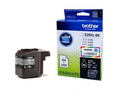 originální Brother LC-529BKXL black černá originální inkoustová cartridge pro tiskárnu