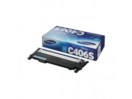originální toner Samsung CLT-C406S cyan modrý azurový toner pro tiskárnu
