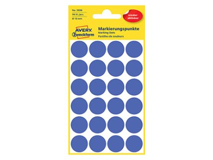 358887 avery zweckform etikety 18mm modre 24 etiket znackovaci snimatelne baleno po 4 ks 3596 pro rucni popis