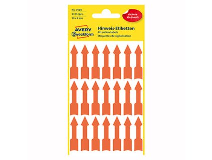 358737 avery zweckform etikety 39mm x 9mm oranzove 21 etiket varovne sipka baleno po 3 ks 3008 pro rucni popis