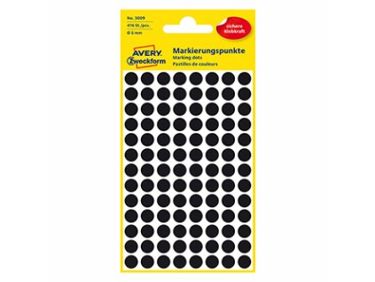 358740 avery zweckform etikety 8mm cerne 104 etiket znackovaci baleno po 4 ks 3009 pro rucni popis