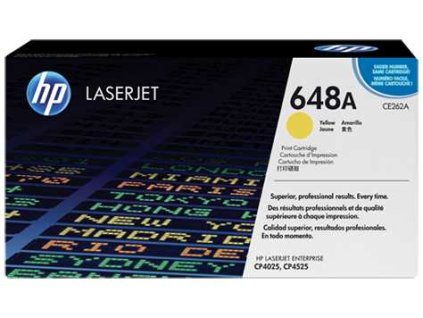 originální toner HP CE262A, HP 648A (11000 stran) yellow žlutý originální toner pro tiskárnu