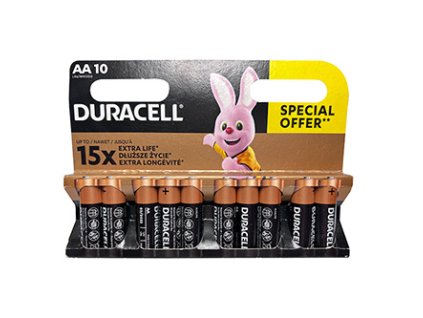 368328 baterie alkalicka aa 1 5v duracell blistr 10 pack 42308 basic