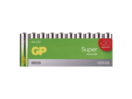 368538 baterie alkalicka aa 1 5v gp folie 20 pack super