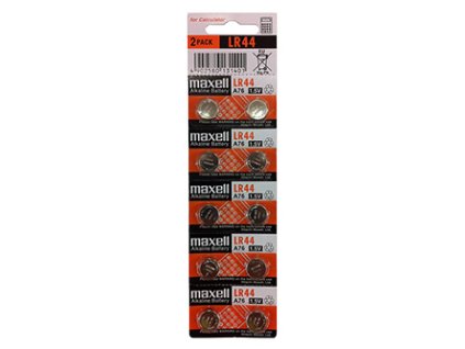 368754 baterie alkalicka knoflikova lr44 1 5v maxell blistr 10 pack