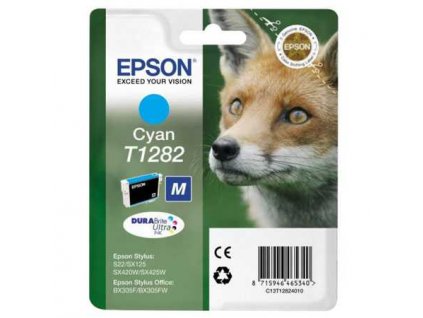 originální Epson T1282 cyan cartridge modrá azurová inkoustová náplň pro tiskárnu