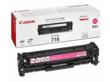 originální toner Canon CRG-718m magenta purpurový červený originální toner pro tiskárnu