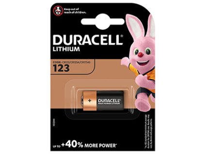 368379 baterie lithiova cr123a duracell blistr 1 pack 42451