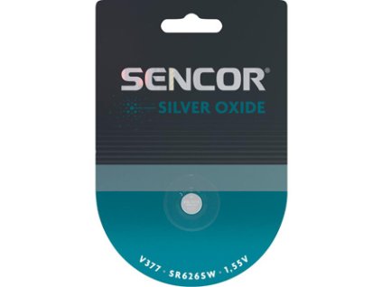 368838 baterie stribrooxidove v377 sr626sw 1 55v sencor blistr 1 pack