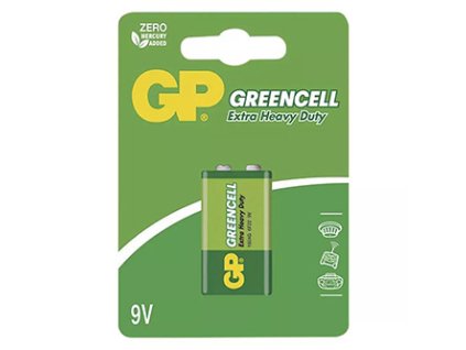 368577 baterie zinkochloridova 9v 6f22 9v gp blistr 1 pack greencell
