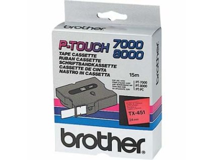 354996 brother originalni paska do tiskarny stitku brother tx 451 cerny tisk modry podklad laminovana 15m 24mm