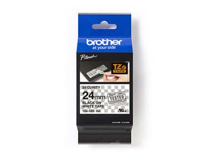 355554 brother originalni paska do tiskarny stitku brother tze se5 cerny tisk bily podklad laminovana 8m 24mm plombovaci