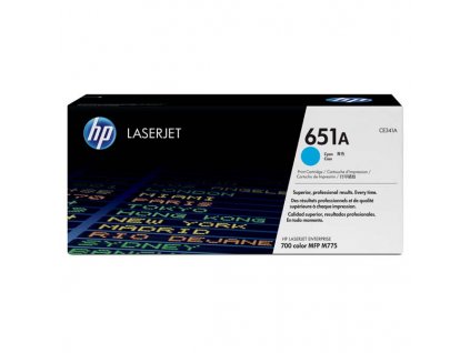 originální toner HP CE341A, HP 651A cyan azurový modrý toner pro tiskárnu