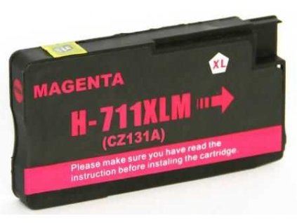 kompatibilni s HP711 (CZ131A) magenta cartridge purpurová červená inkoustová náplň pro tiskárnu