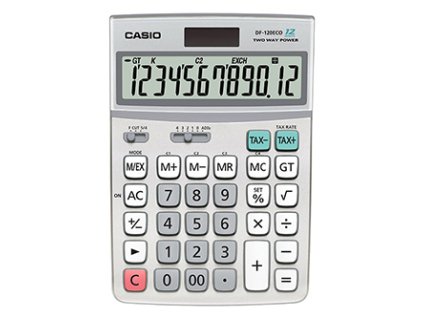 376446 casio kalkulacka df 120 eco seda stolni dvanactimistna