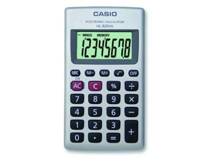 376194 casio kalkulacka hl 820 va bila kapesni osmimistna