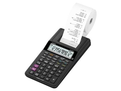 376833 casio kalkulacka hr 8 rce bk cerna stolni dvanactimistna jednobarevny tisk