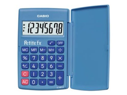 376203 casio kalkulacka lc 401 lv bu modra kapesni osmimistna