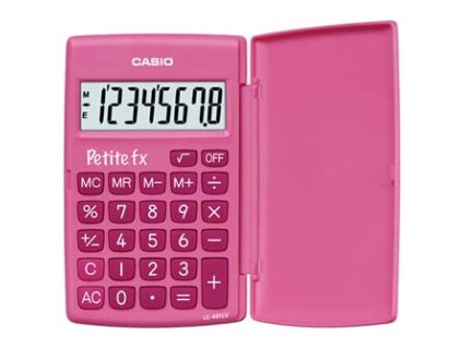 376206 casio kalkulacka lc 401 lv pk ruzova kapesni osmimistna
