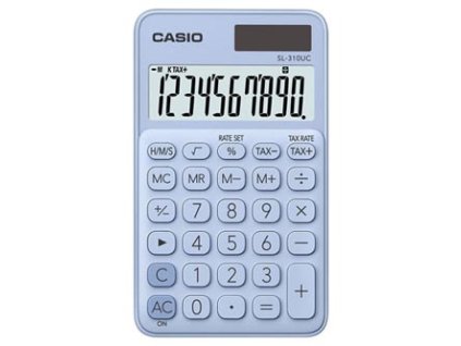 376239 casio kalkulacka sl 310 uc lb svetle modra desetimistna dualni napajeni