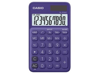 376260 casio kalkulacka sl 310 uc pl fialova kapesni desetimistna dualni napajeni
